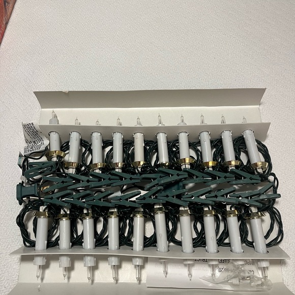 White Slim Candlestick Indoor 20 Light Set - Picture 7 of 9